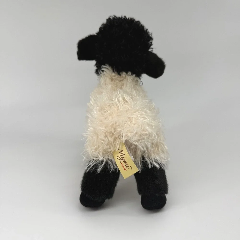 Aurora Miyoni Tots 8.5in Suffolk Lamb Plush Black Face Cream Fleece 26365